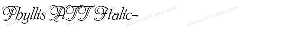 Phyllis ATT Italic字体转换